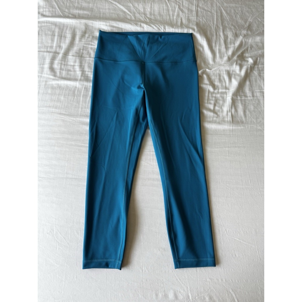 Lululemon Wunder Train High-Rise Crop 23" Hawaiian Blue Leggings Sz 10 EUC Rare